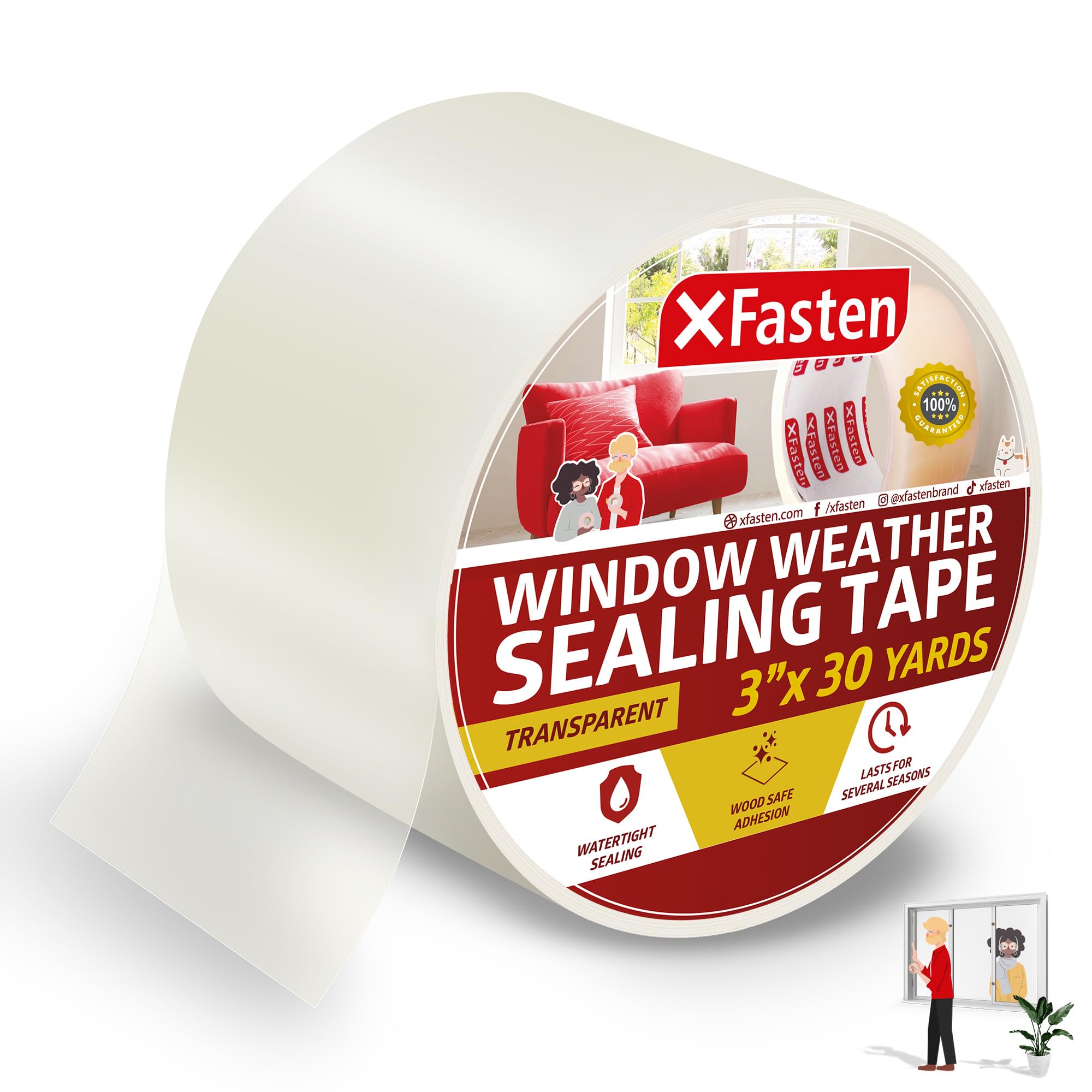 Window Sealing Tape for Winter 3” x 30 Yards RV Window Stripping for Winter