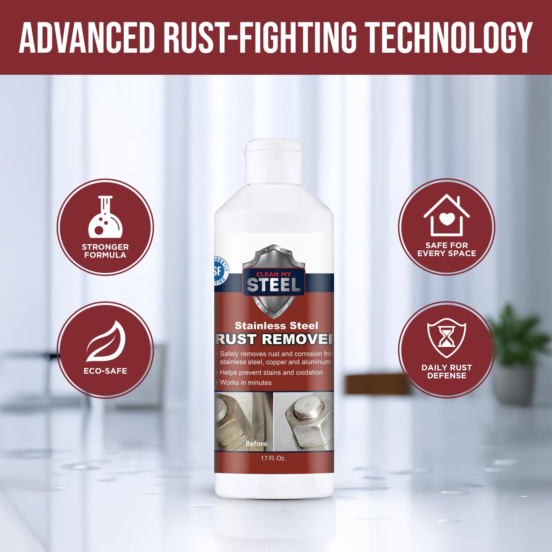 Stainless Steel Rust Stain Remover Cream (17 Fl Oz)