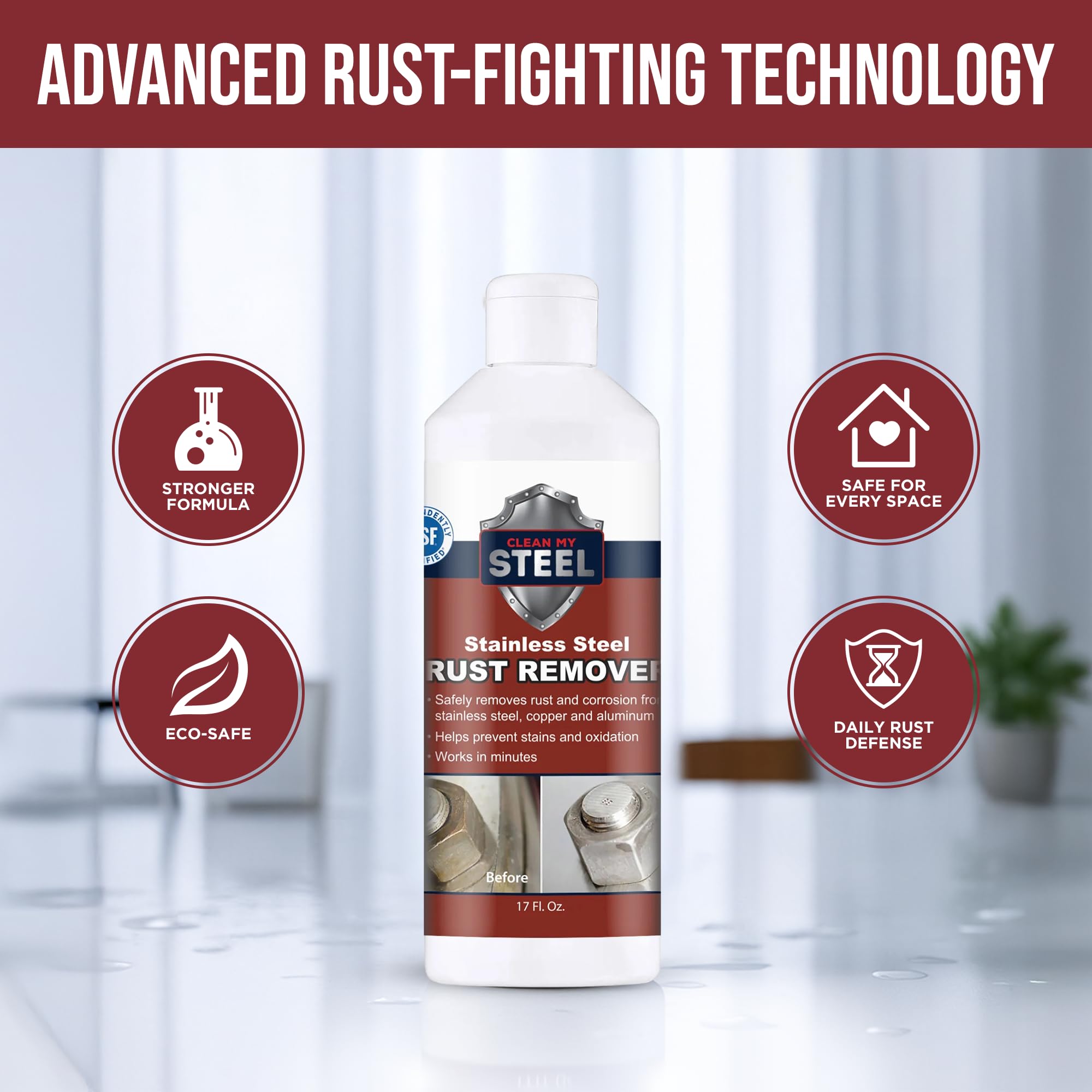 Stainless Steel Rust Stain Remover Cream (17 Fl Oz)