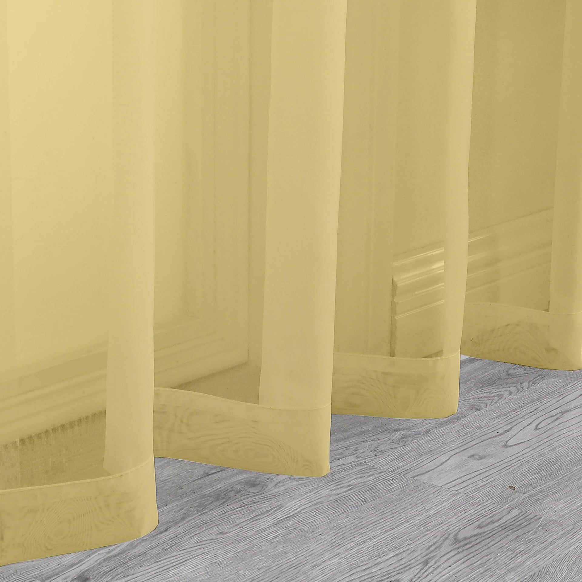 Mustard Yellow Sheer Curtains 72 Inches Long (2 Count)