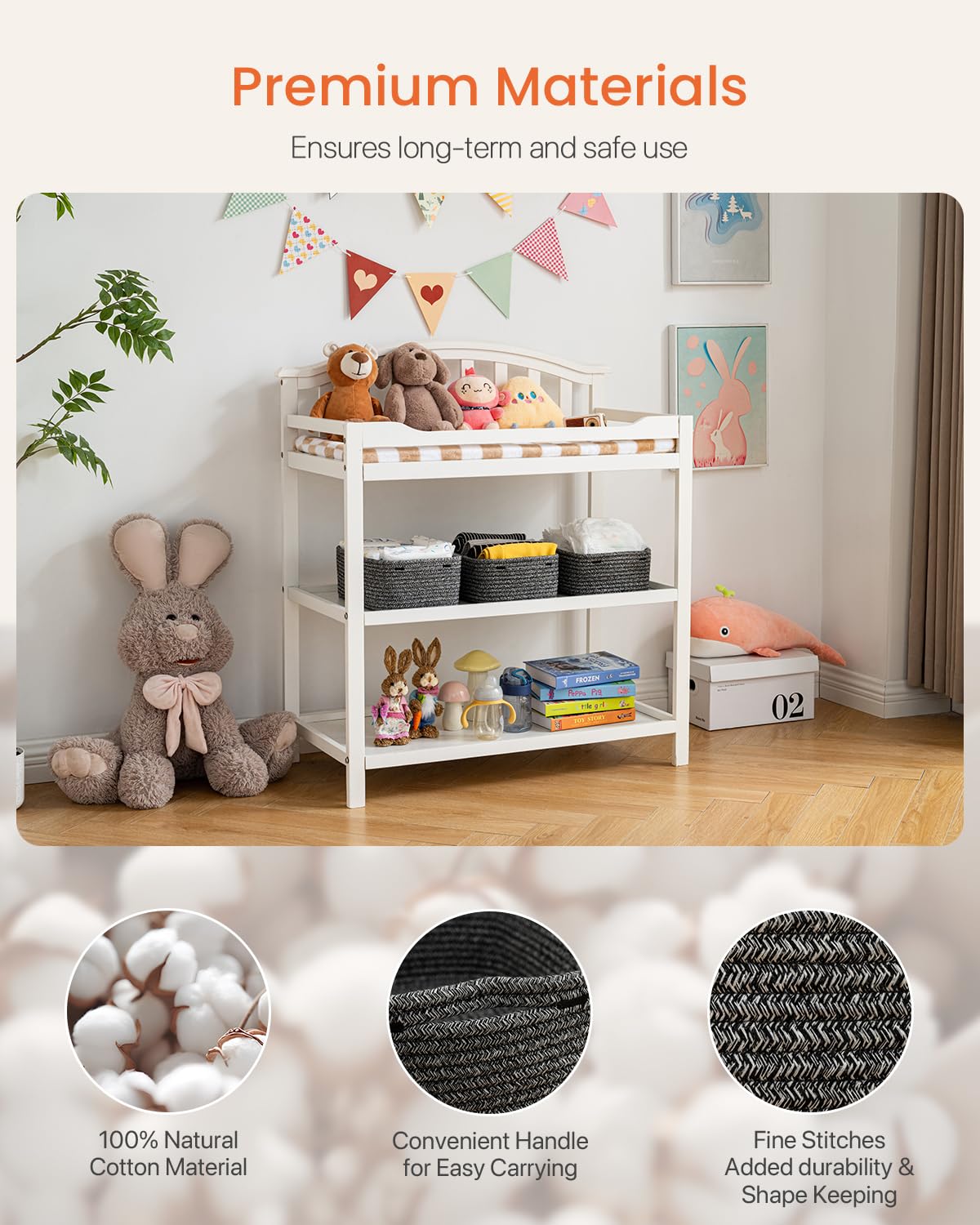 Small Woven Storage Basket for Organizing (3 Count)
