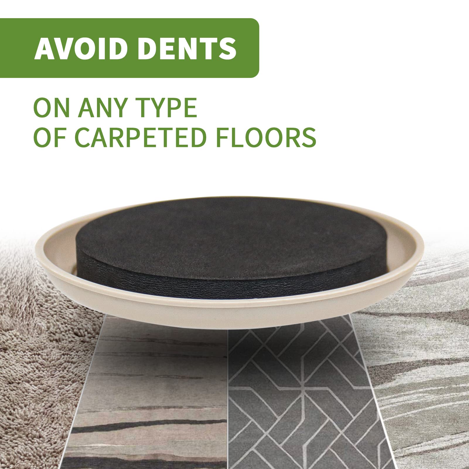 Furniture Sliders for Carpet 8 PCS (8 Count)