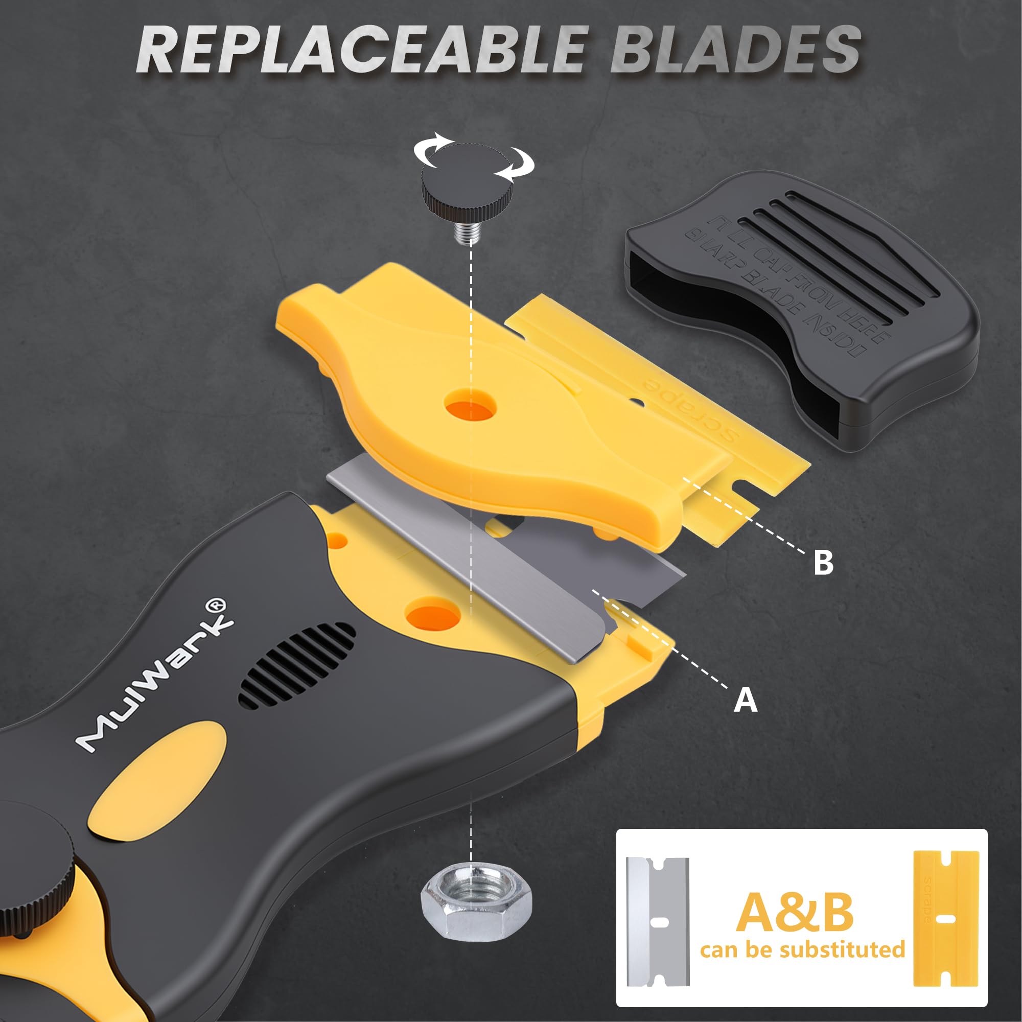 3 kinds Scraper Tool Set with 30pcs Replaceble Blades