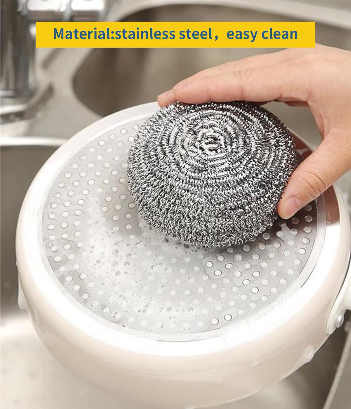 12Pcs Steel Wool Scrubber (12 Count)