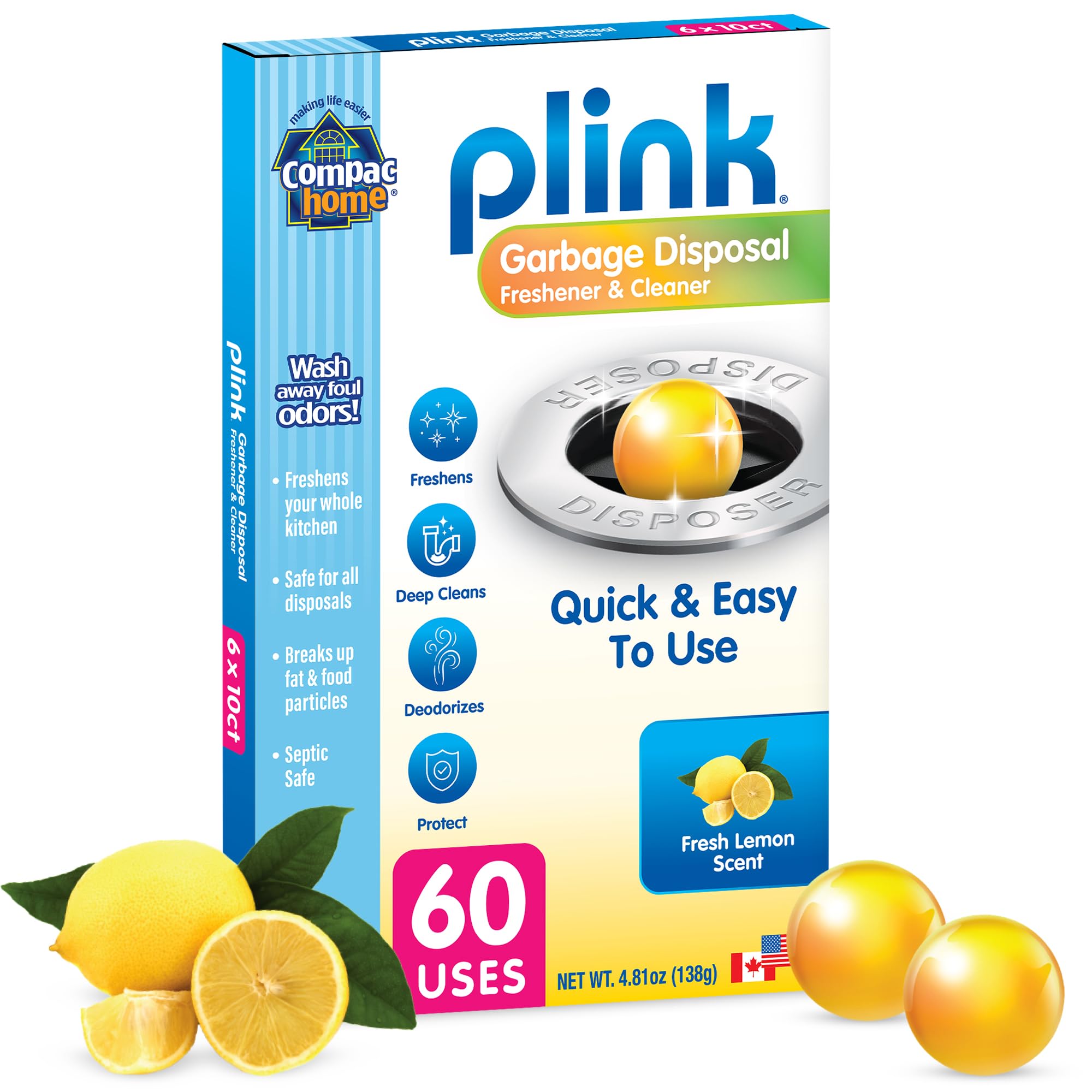 60 Count]] Plink Garbage Disposal Cleaner and Deodorizer VALUE PACK
