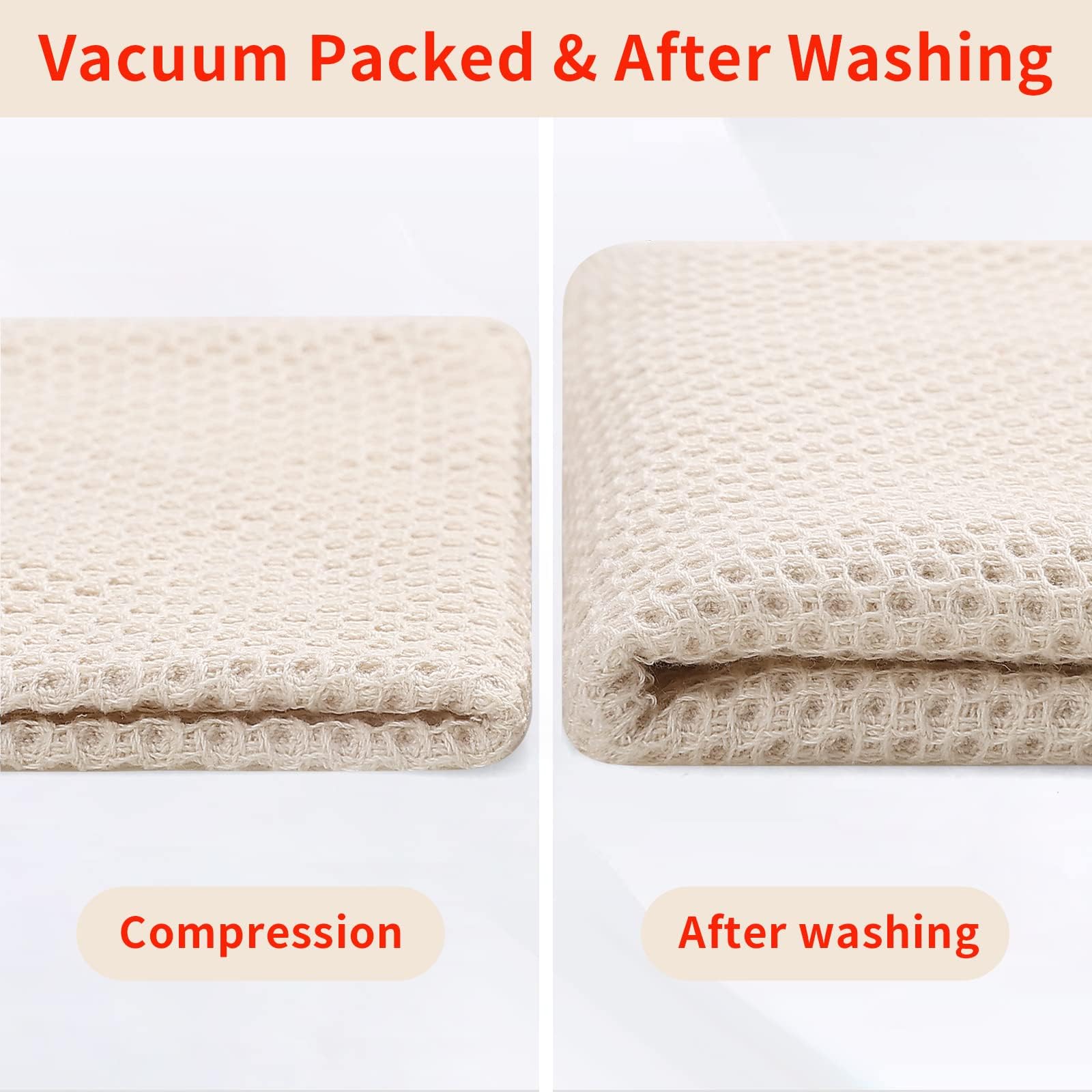 100% Cotton Waffle Weave Kitchen Dish Towels 12 (12 Count)