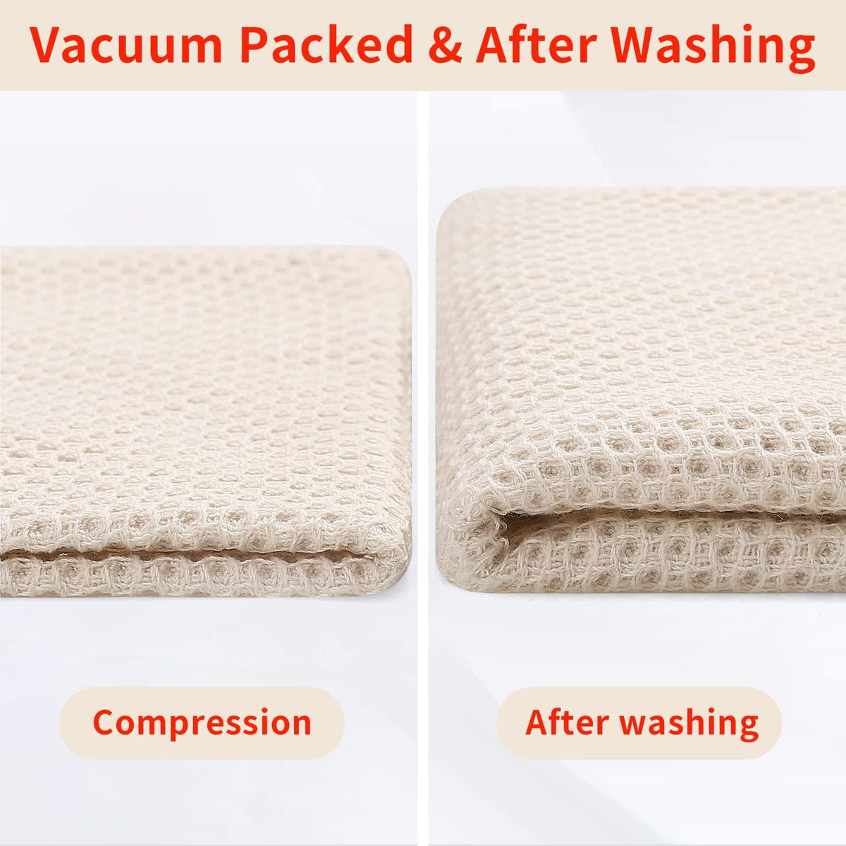 100% Cotton Oversized Waffle Weave Kitchen Towels 8 (8 Count)