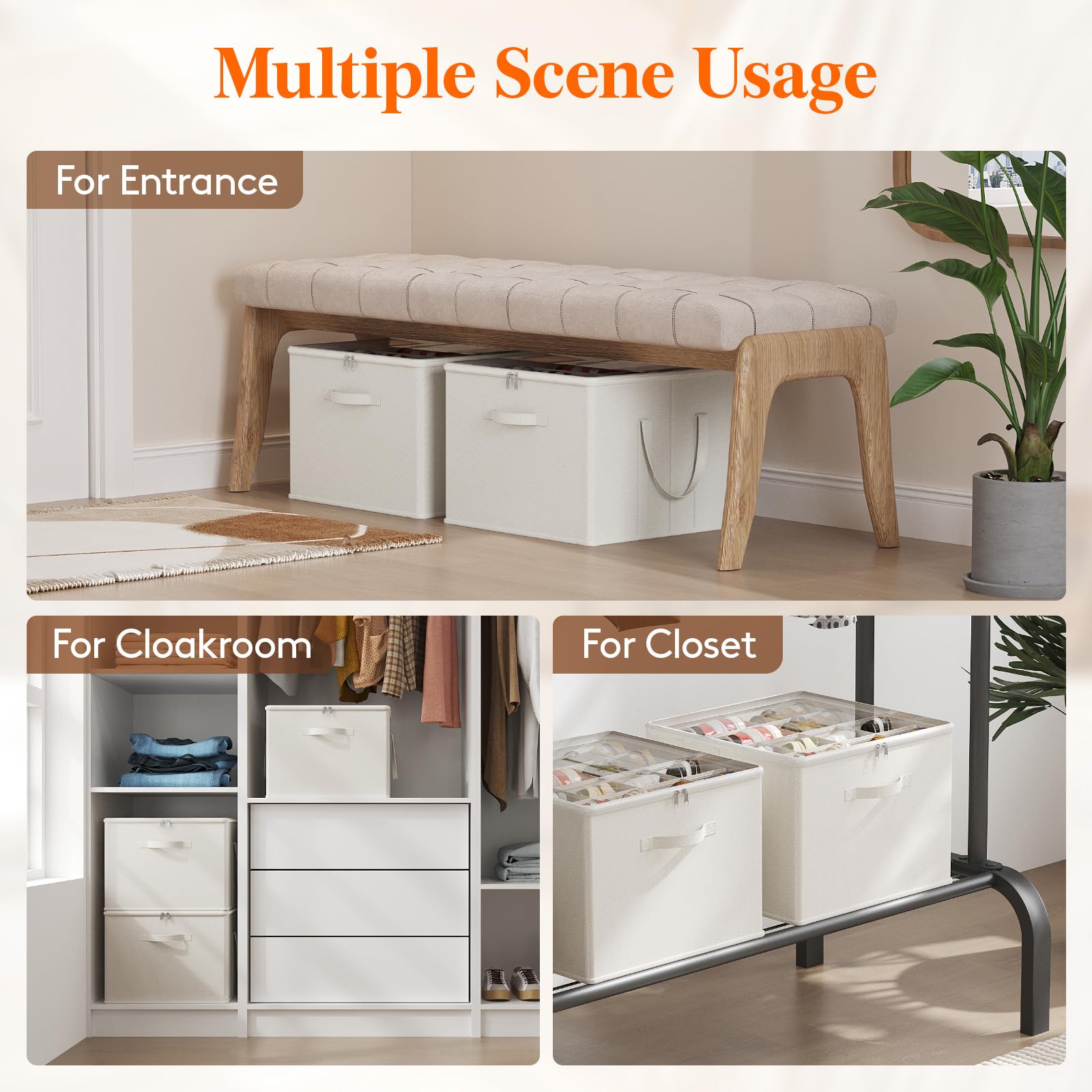 Shoe Storage Organizer for Closet (3 Count)