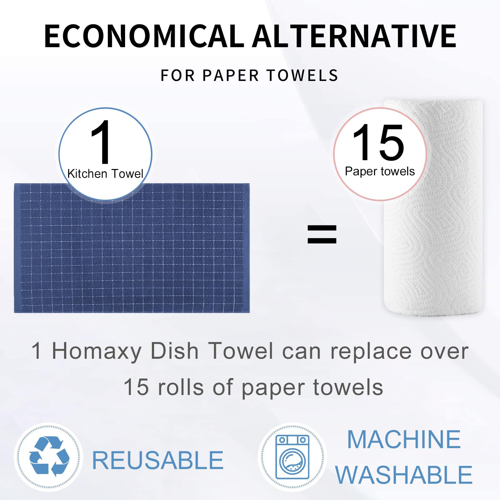 100% Cotton Terry Kitchen Towels (4 Count)