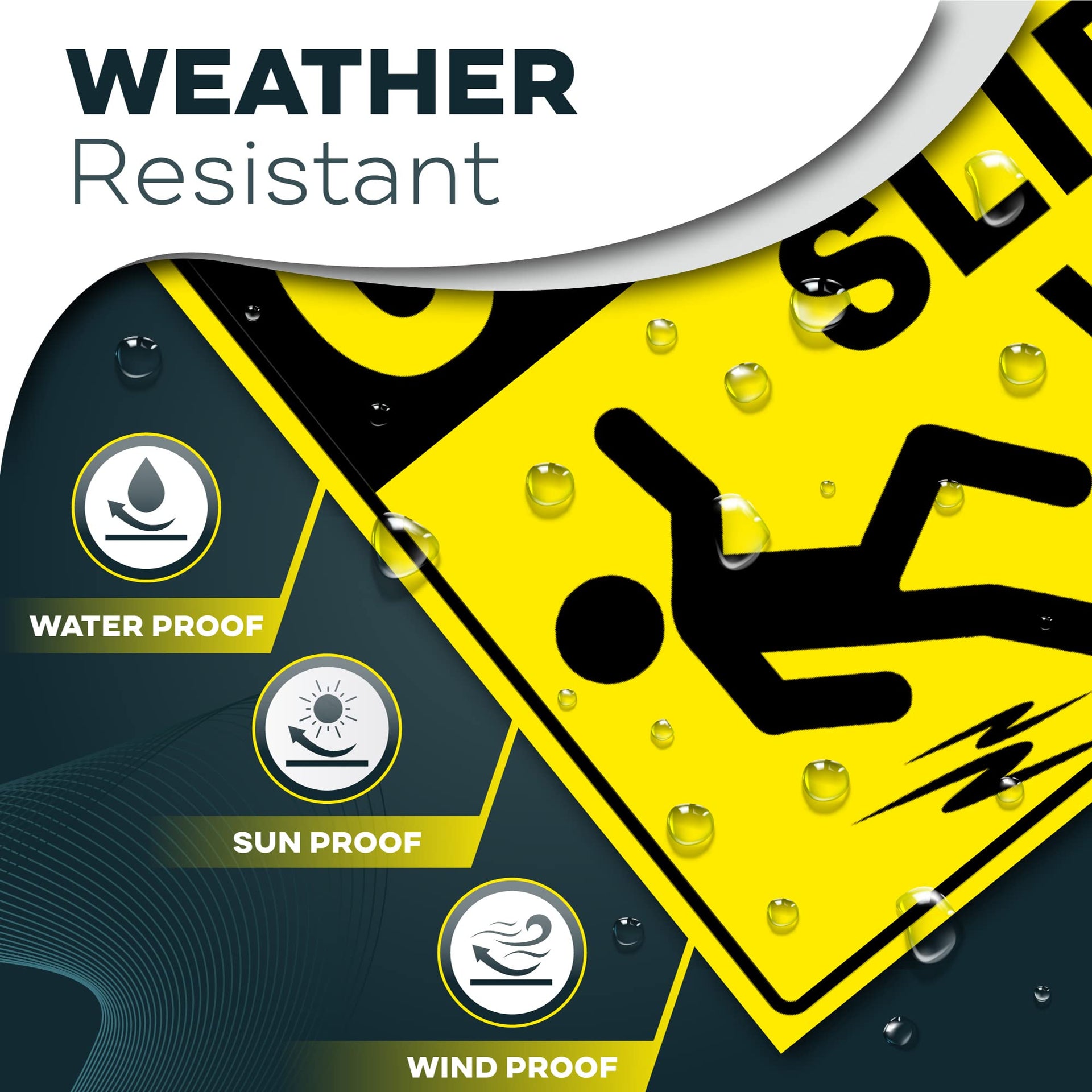 Caution Slippery When Wet Stickers (3 Count)