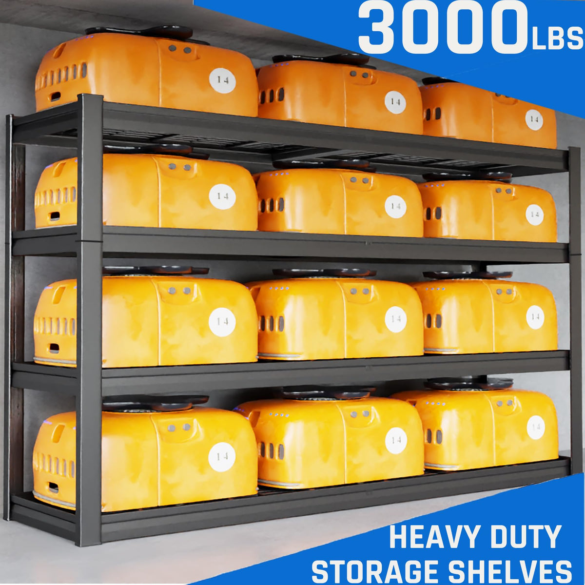 36" Deep Garage Shelving Heavy Duty