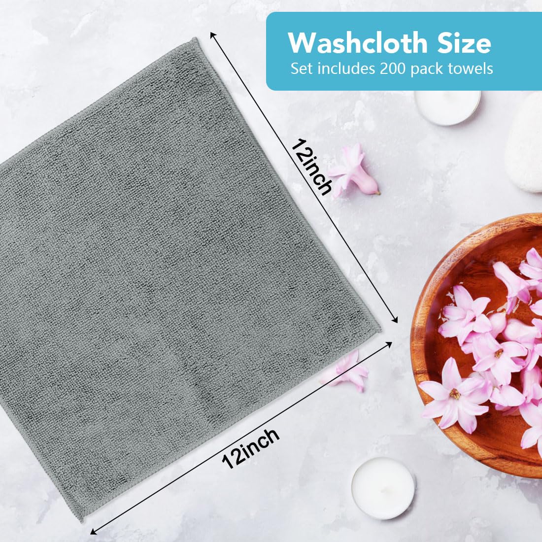 Washcloths Bulk (200 Count)