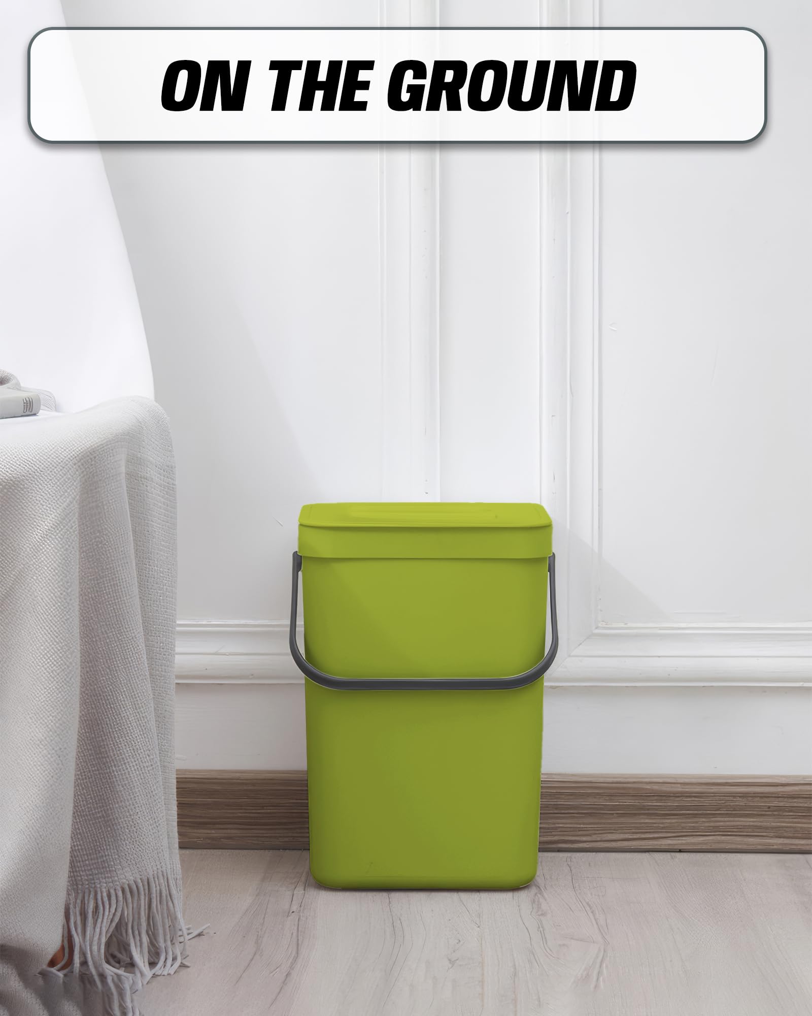 3.2 Gallons Hanging Trash Can with Lid
