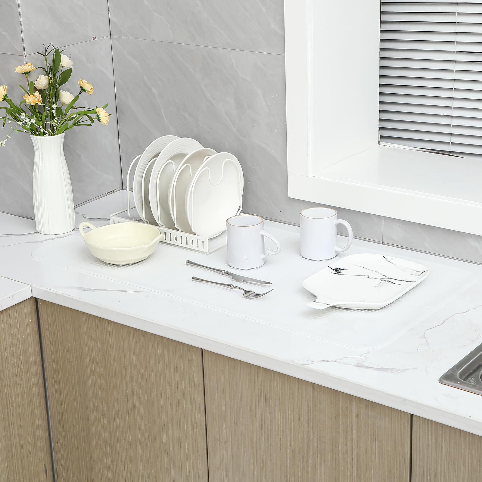 Silicone Dish Drying Mat for Multiple Usage