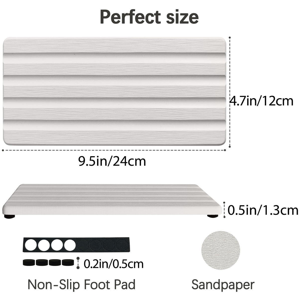 Diatomite Soap Dish Holder Water Absorbing Stone Tray Bathroom Countertop