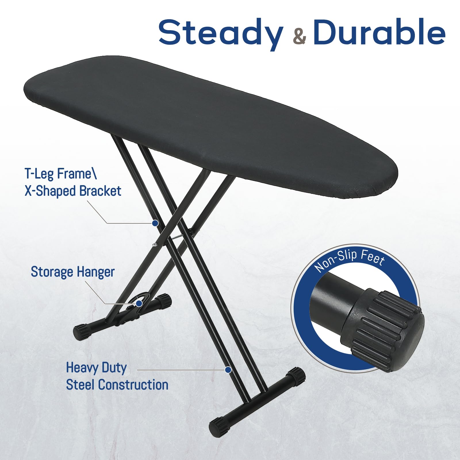 Ironing Board 43x13 with Iron Rest