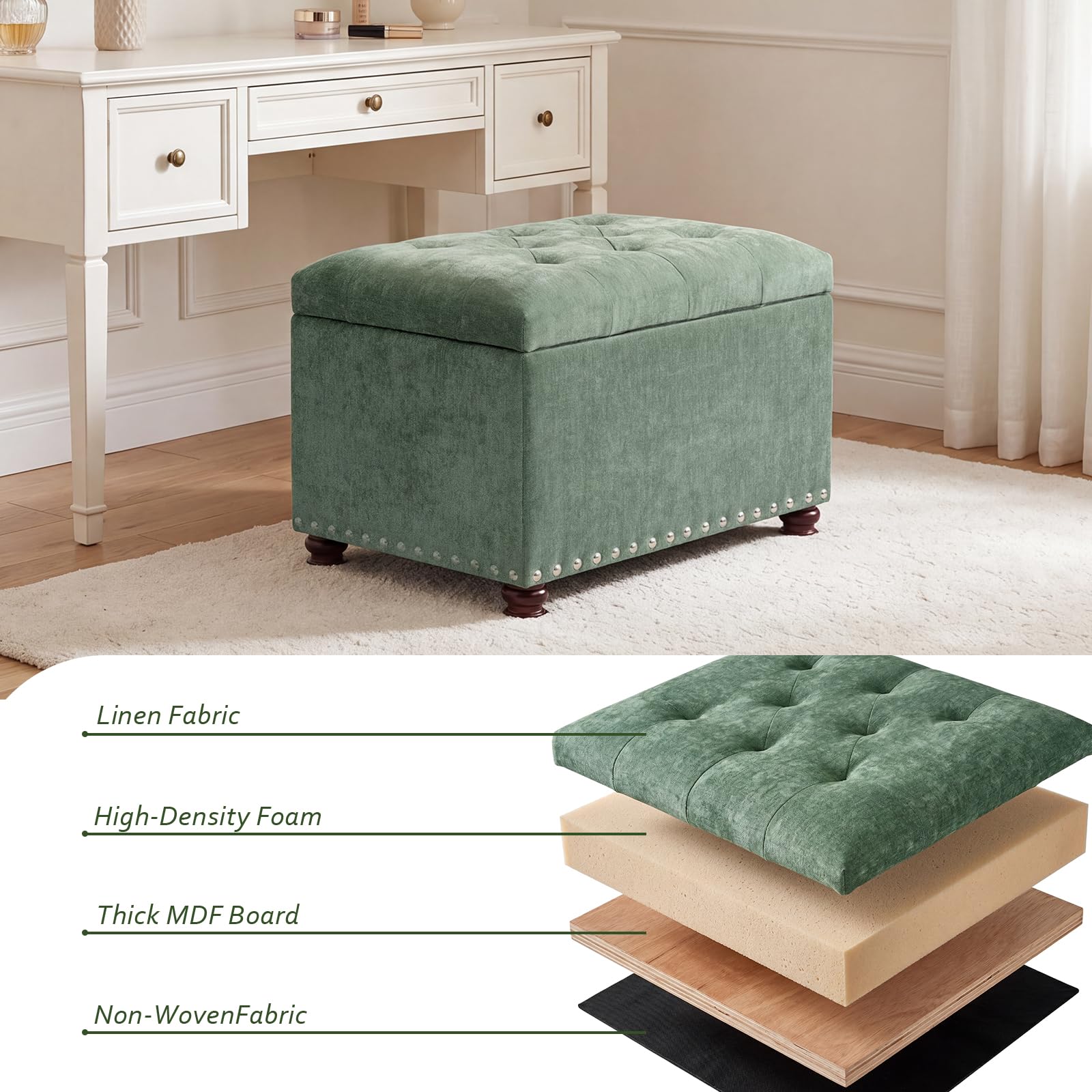 24" Storage Ottoman