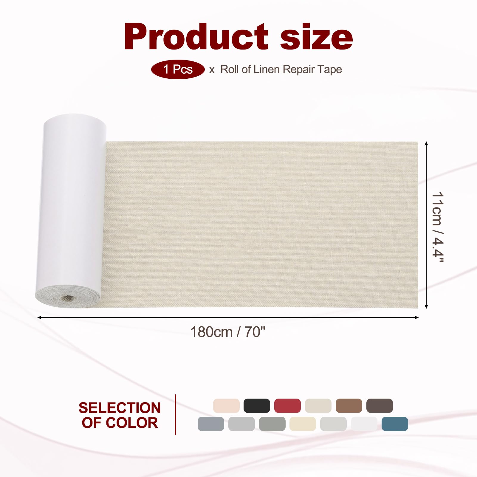 Self Adhesive Leather Furniture Patches Tape 70x4.4 Khaki