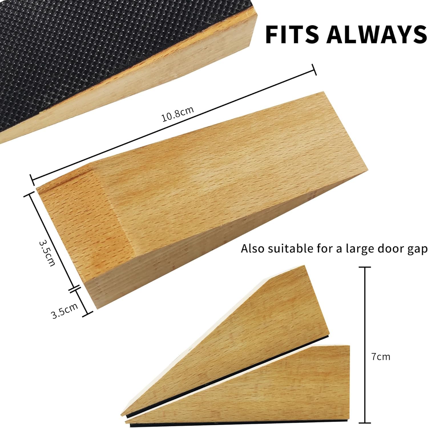 4 Pack Wooden Door Stop