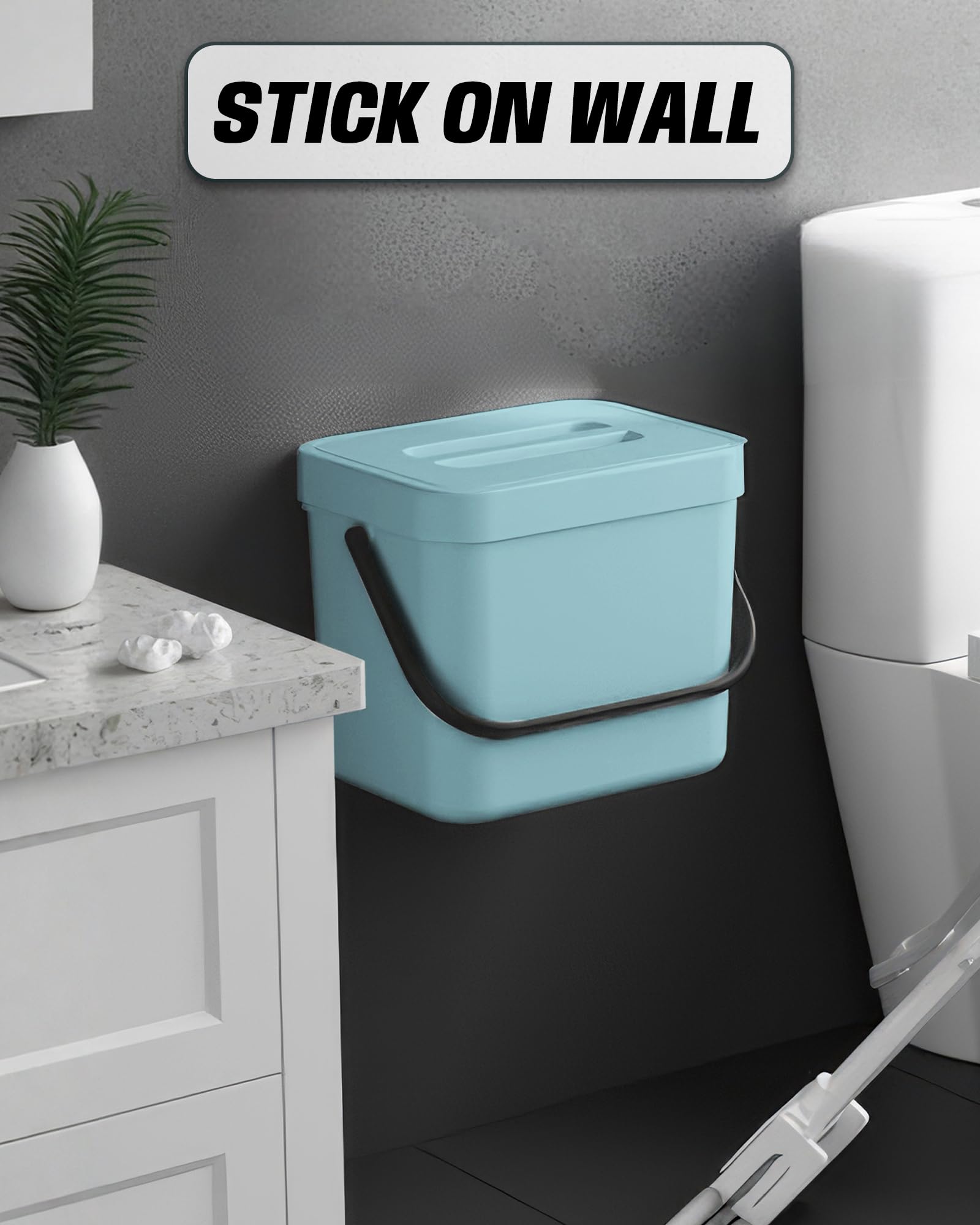 1.8 Gal Hanging Trash Can with Lid