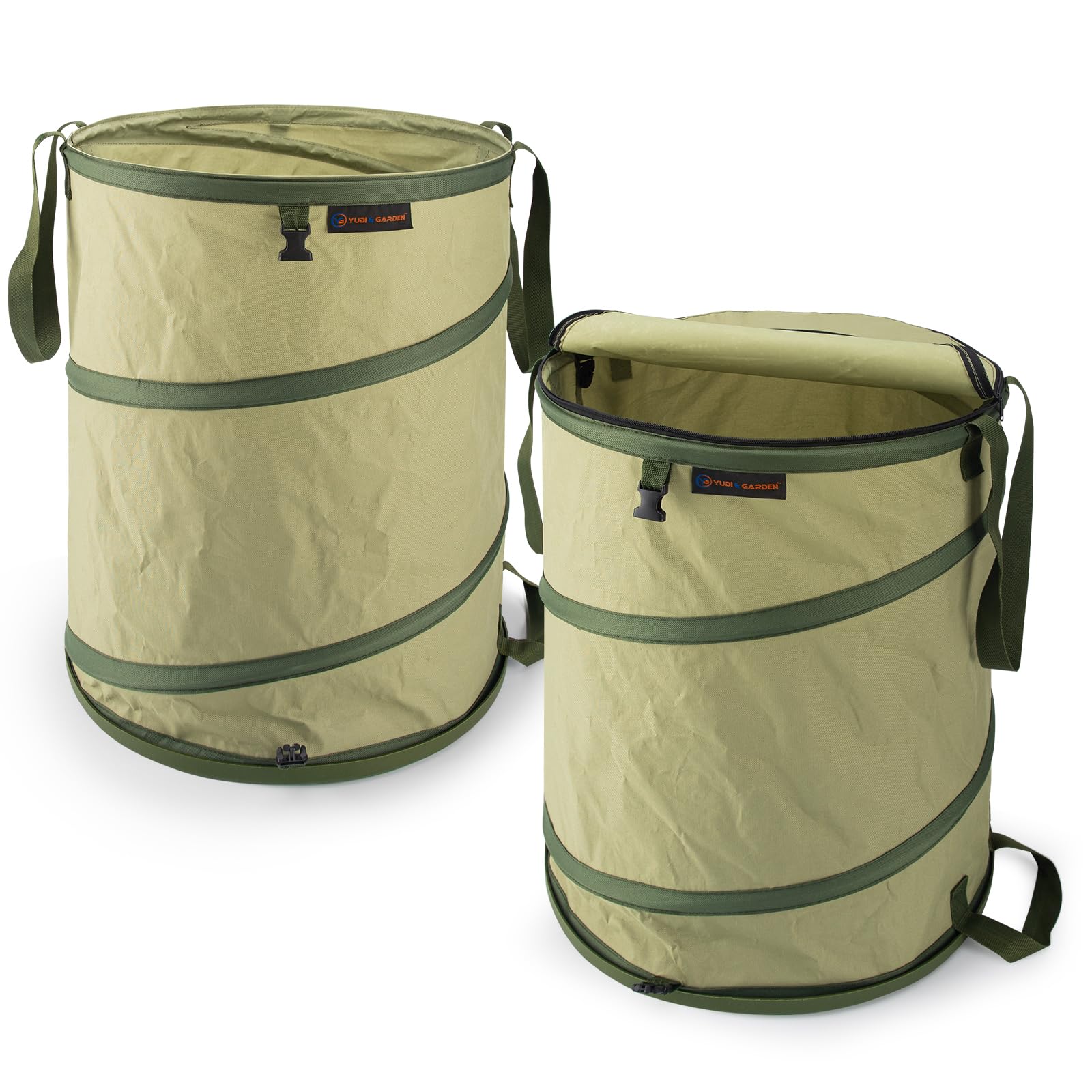 29 Gallon Hard Bottom Collapsible Trash Can (2 Count)