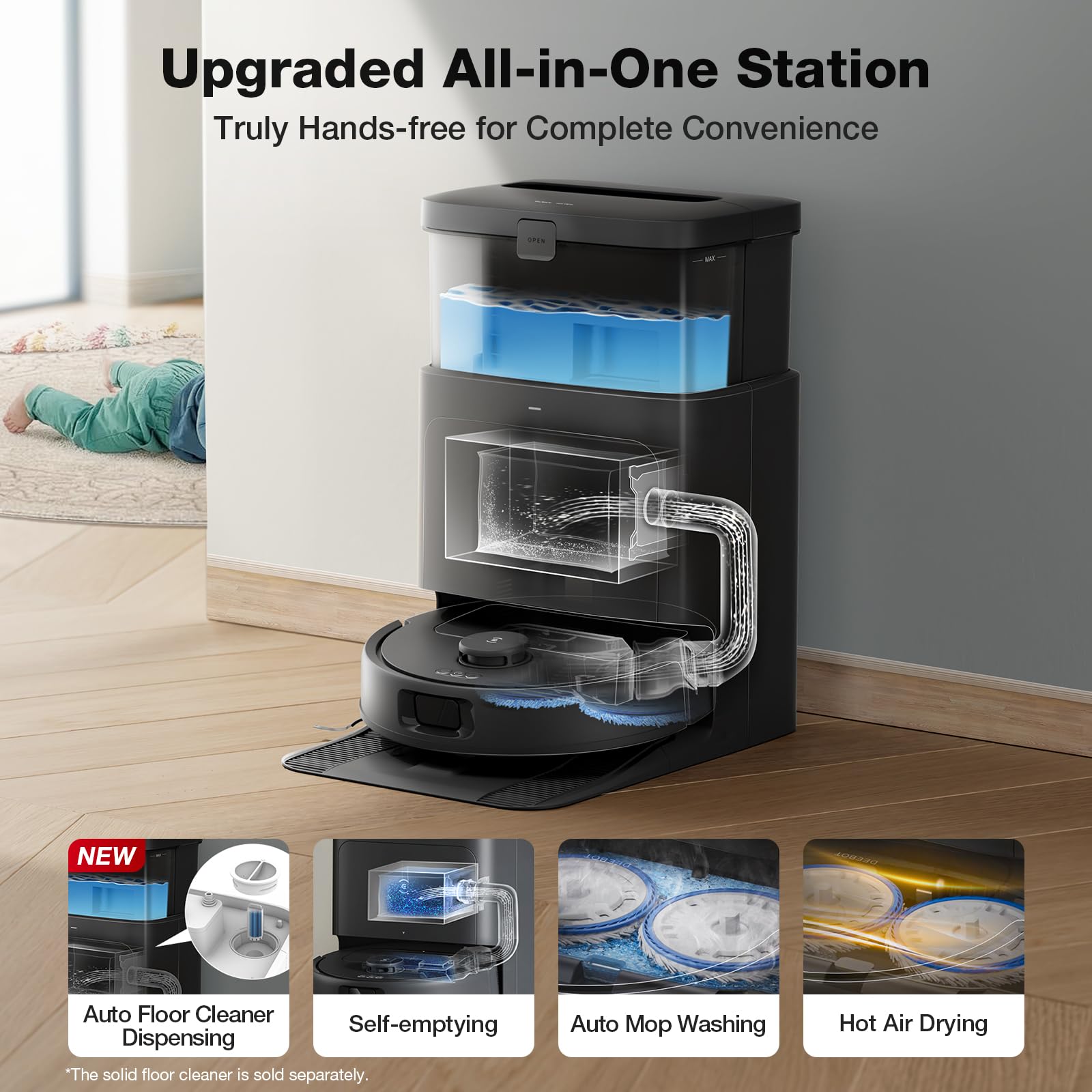 DEEBOT N30 Omni Care Robot Vacuum and Mop