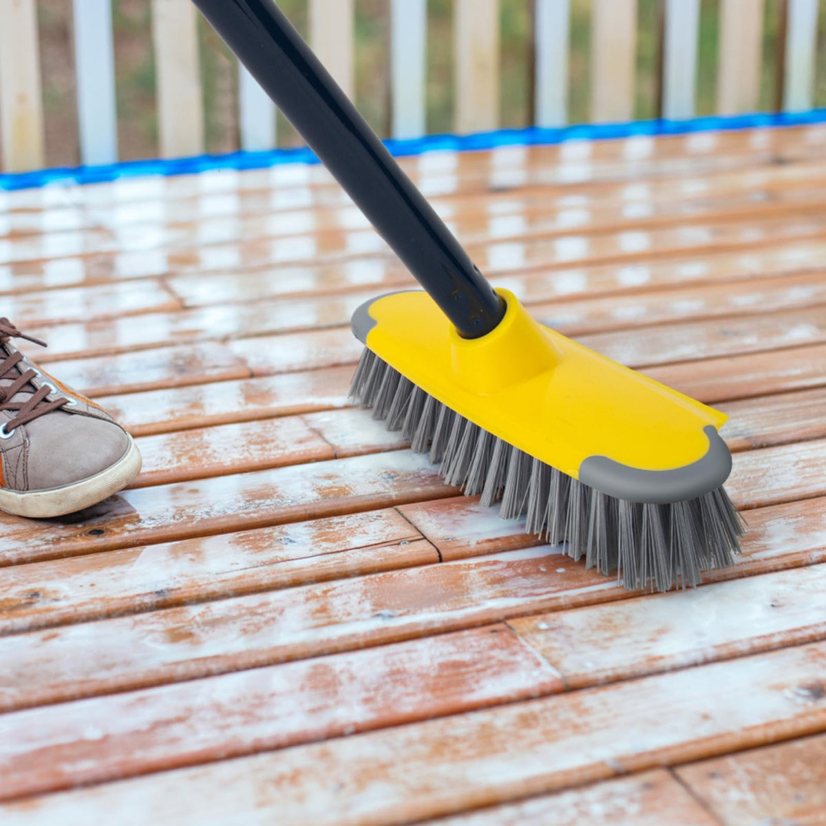 Deck Brush with Long Handle