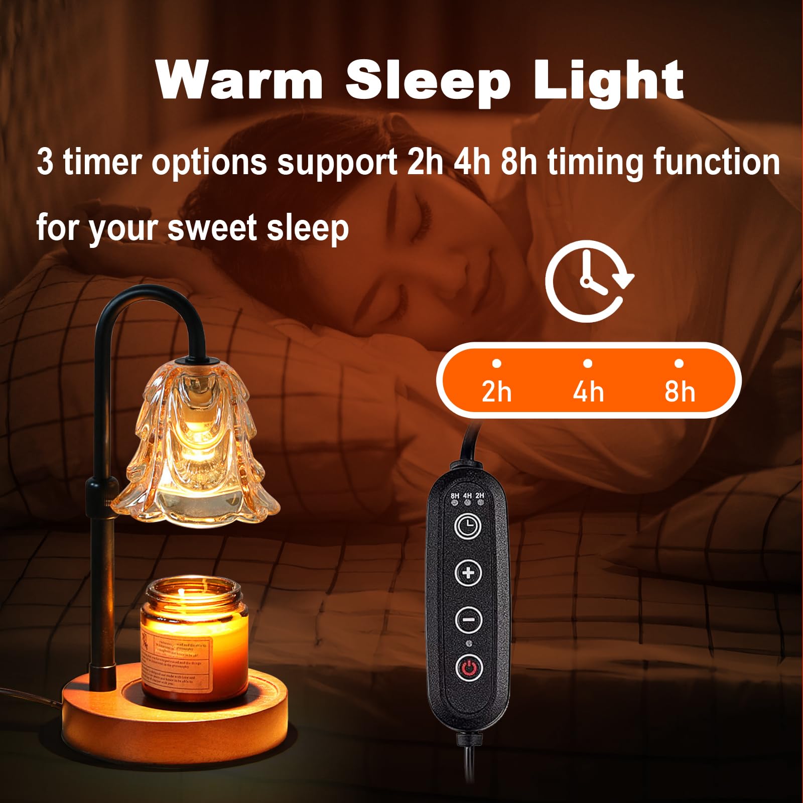 Candle Warmer Lamp with Timer and Dimmer