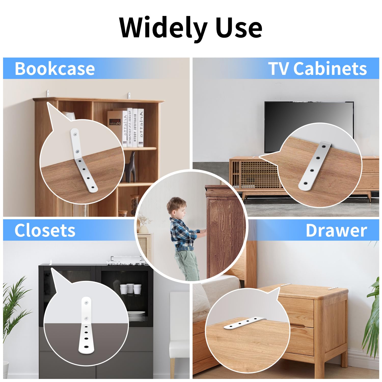 furniture anchors wall safety straps (2 Count)