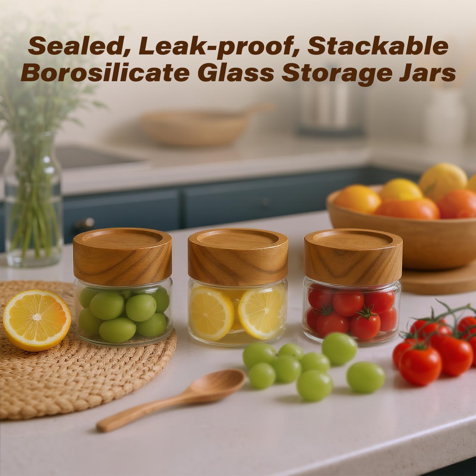 Glass Jars, 6-Pack, 4 Fl Oz (118 ml) (6 Count)