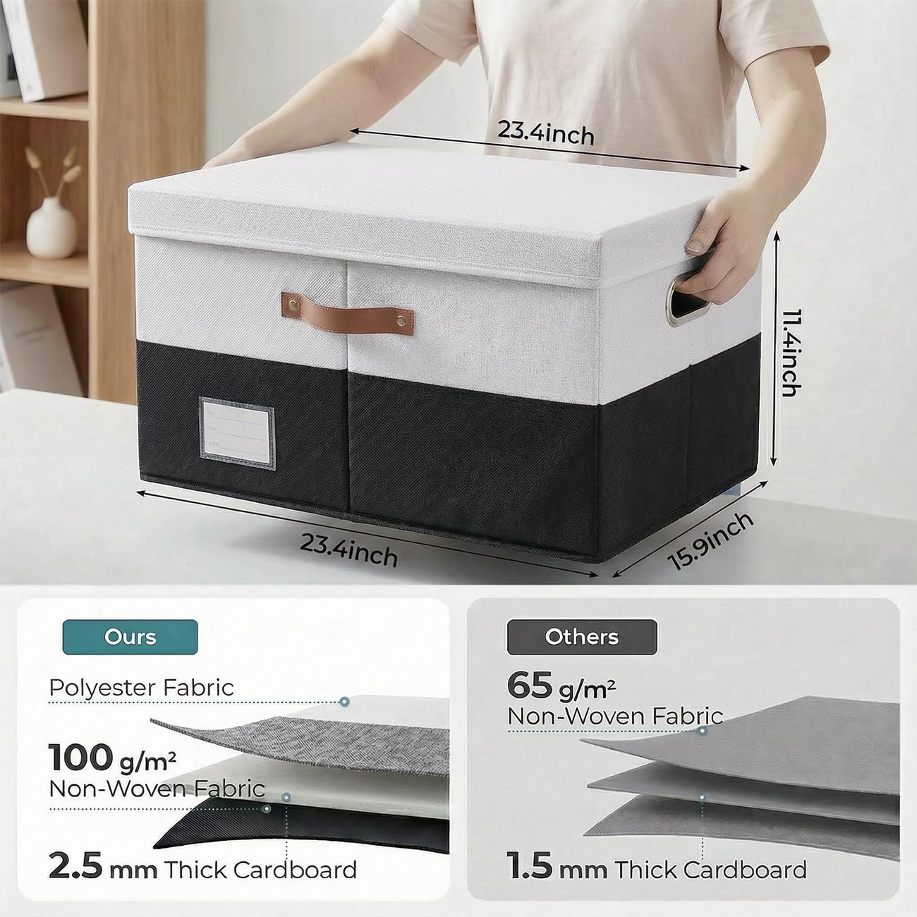 Storage Bins with Lids [3 (3 Count)