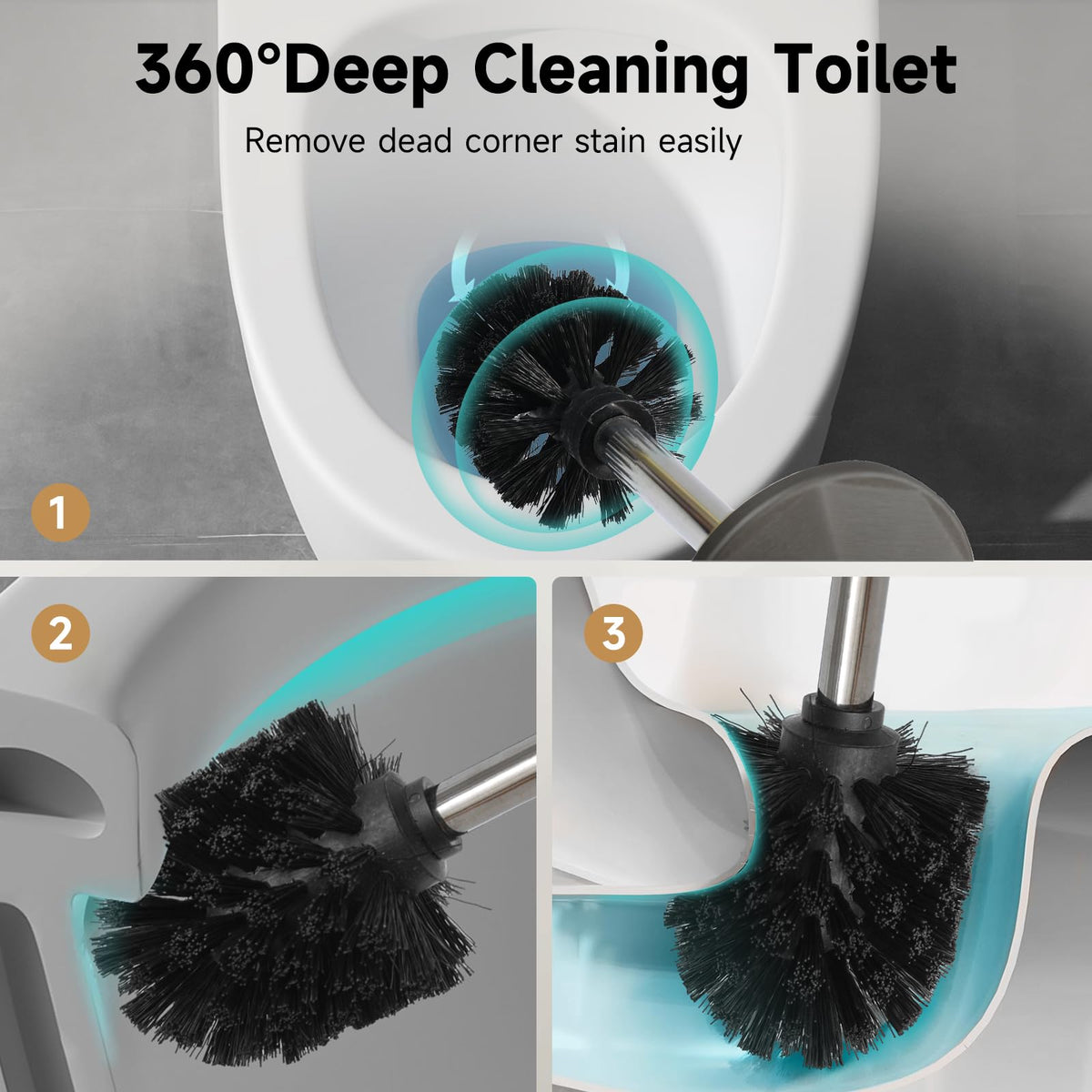 Pewter Toilet Brush and Holder (35 Ounce)