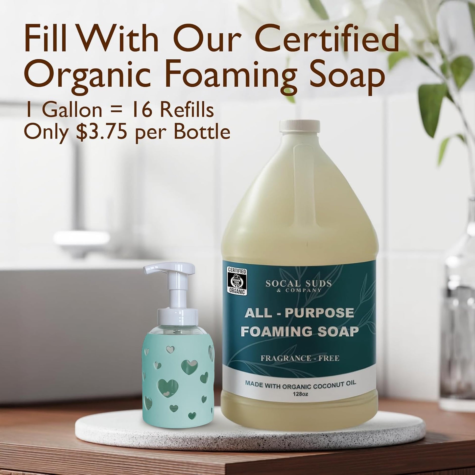 Foaming Hand Soap Dispenser Glass