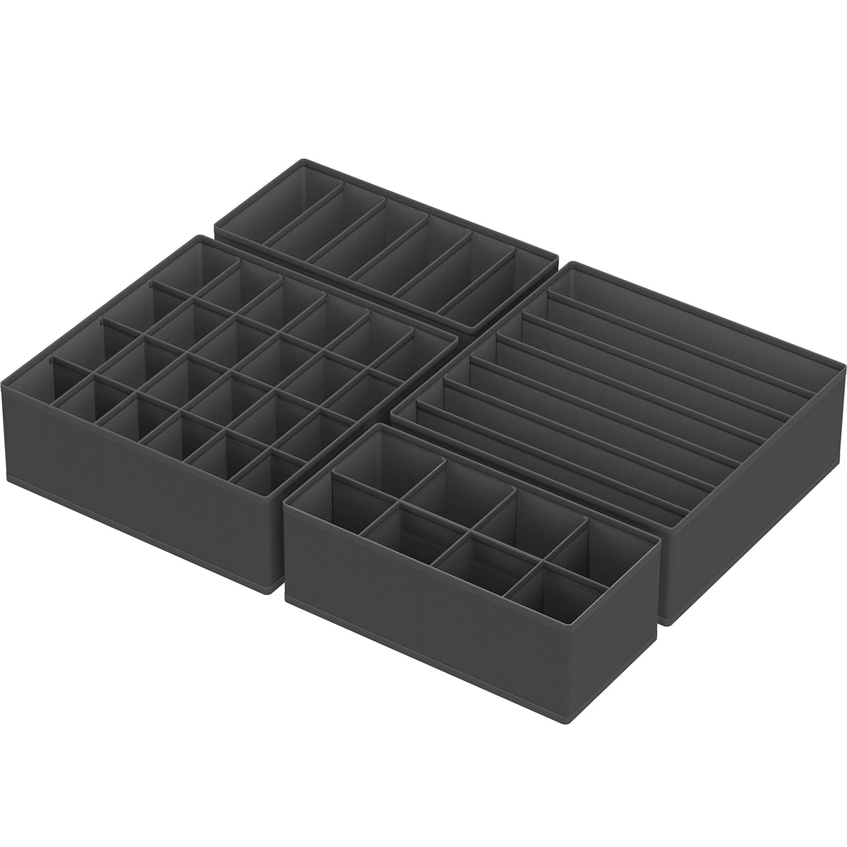 4 Pack Drawer Organizer Set for Underwear (4 Count)