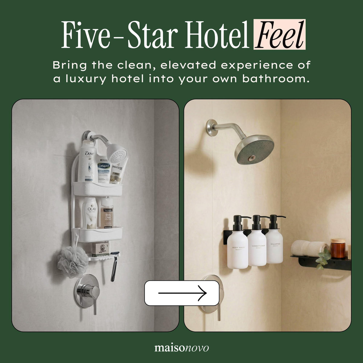 Shampoo and Conditioner Dispenser (3 Count)