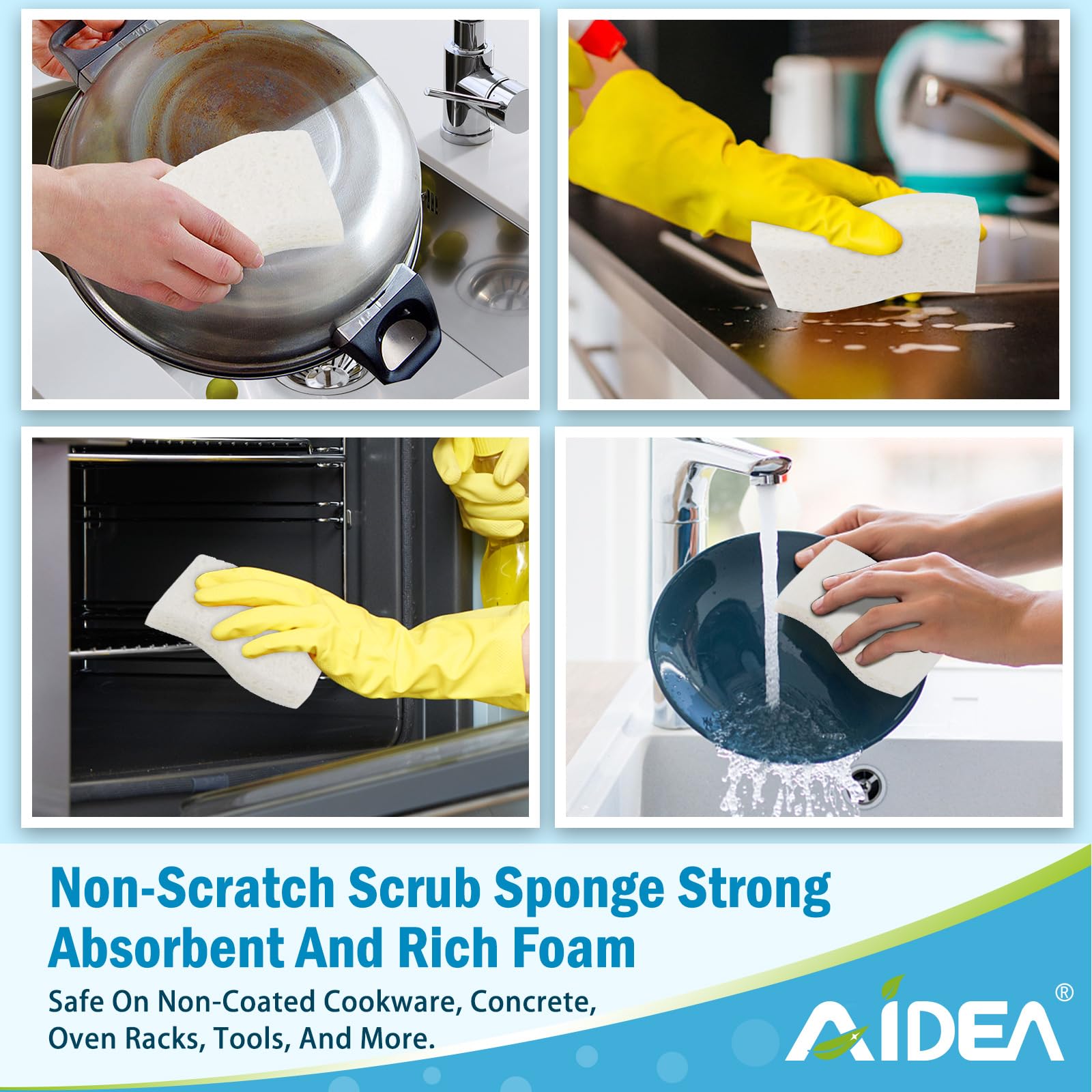 Non Scratch Scrub Sponge (6 Count)
