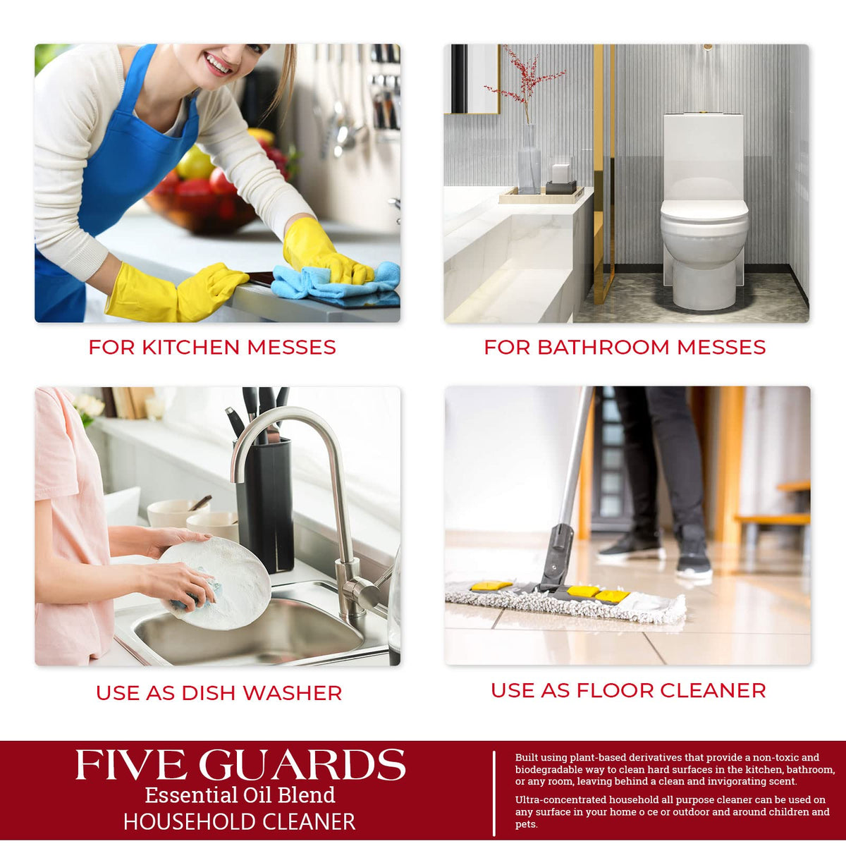 Five Guards Household Cleaner Concentrate 32 Fl Oz