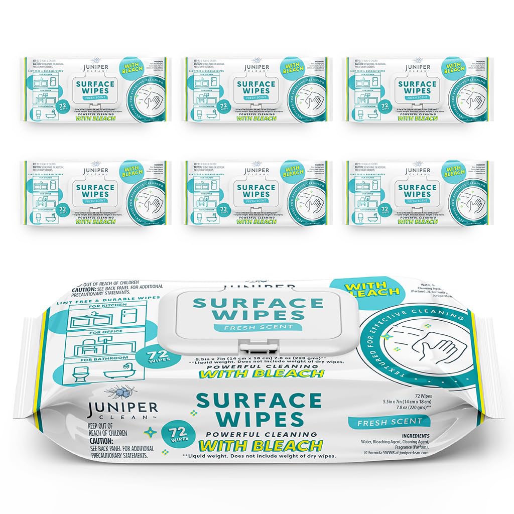 6 Pack Surface Cleaning Wipes with Bleach (432 Count) - ModHome Supplies