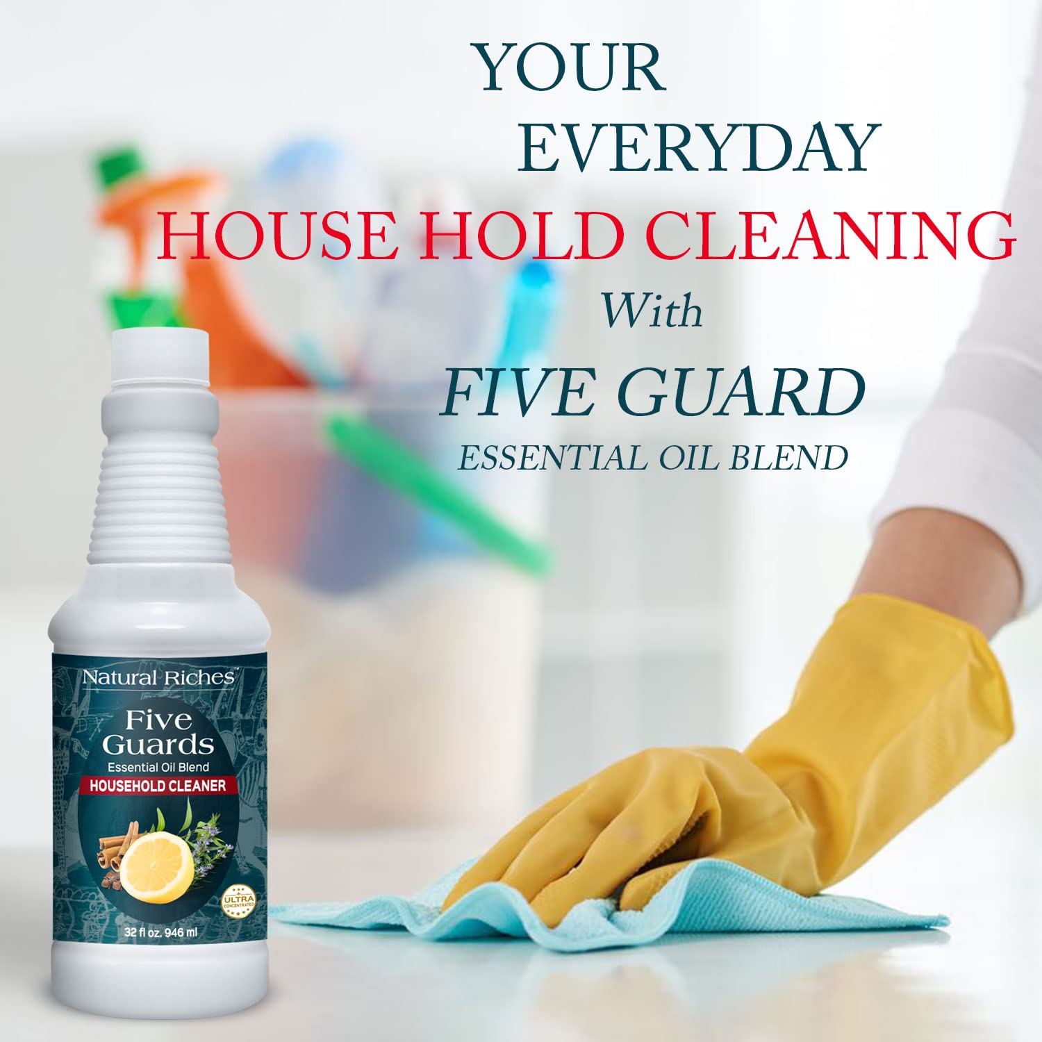 Five Guards Household Cleaner Concentrate 32 Fl Oz