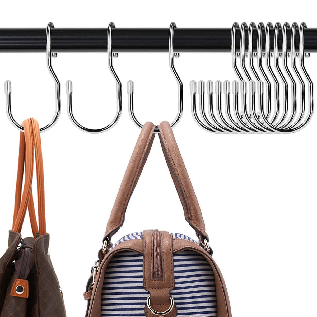 Unique Twist Design Bag Hanger Purse Hooks (12 Count)
