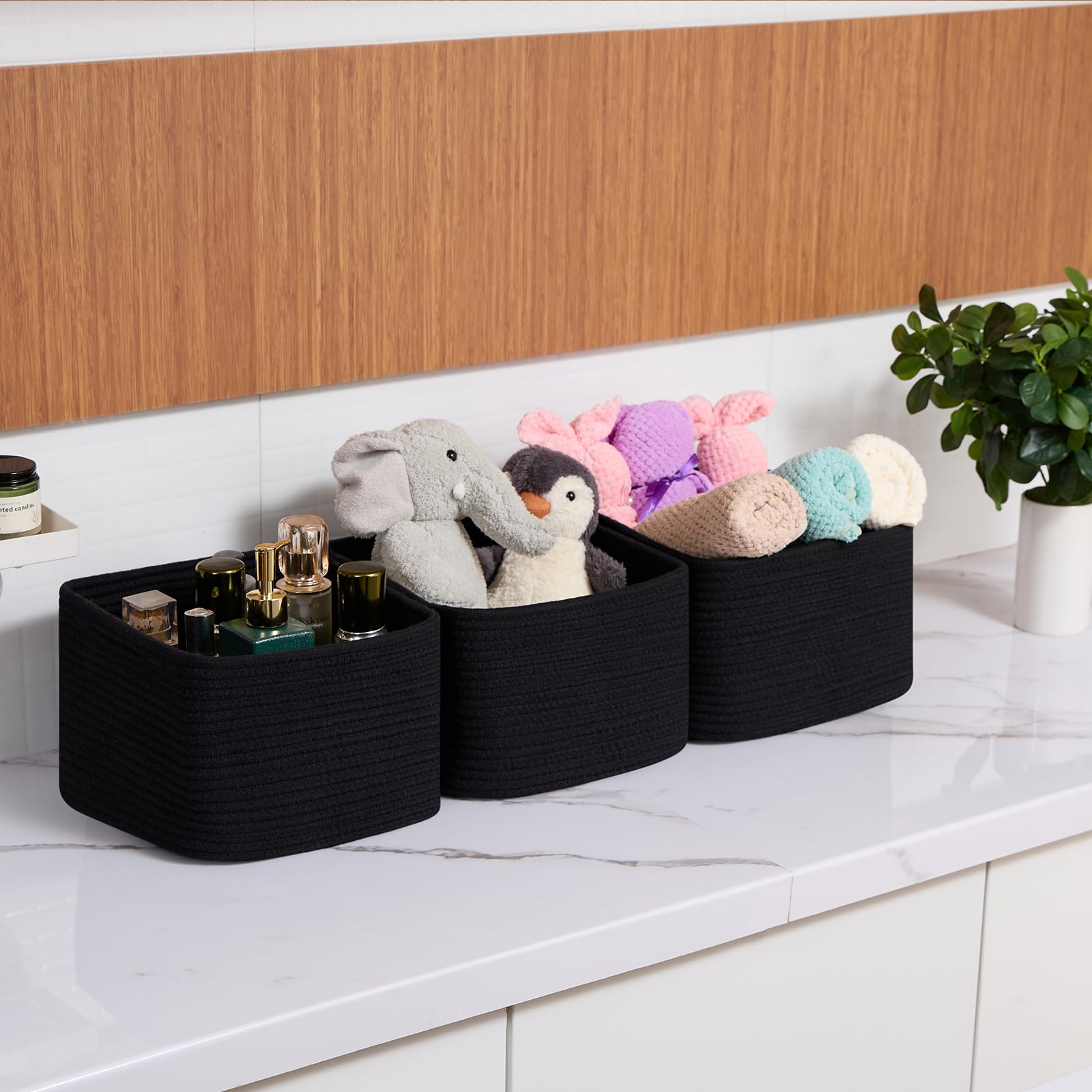 Small Organizing Baskets for Cubes Shelf (3 Count)