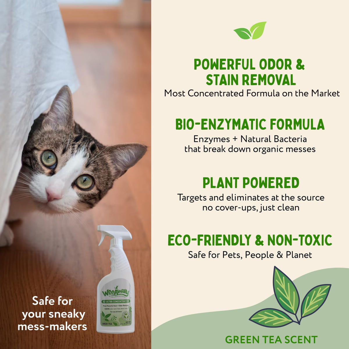 X2 Cat Urine Stain & Odor Remover (16 Fl Oz)