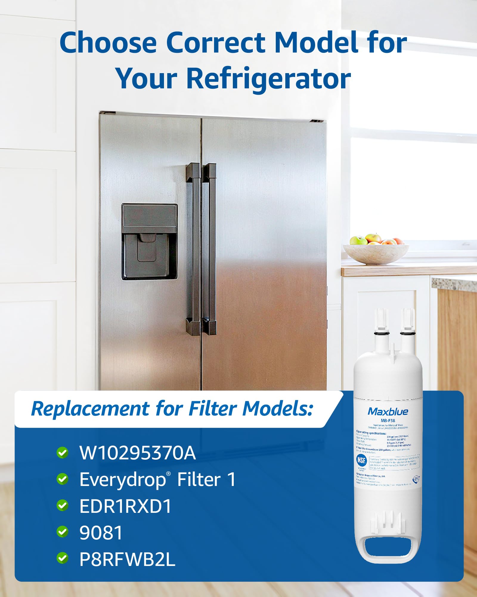 EDR1RXD1 Refrigerator Water Filter (2 Count)