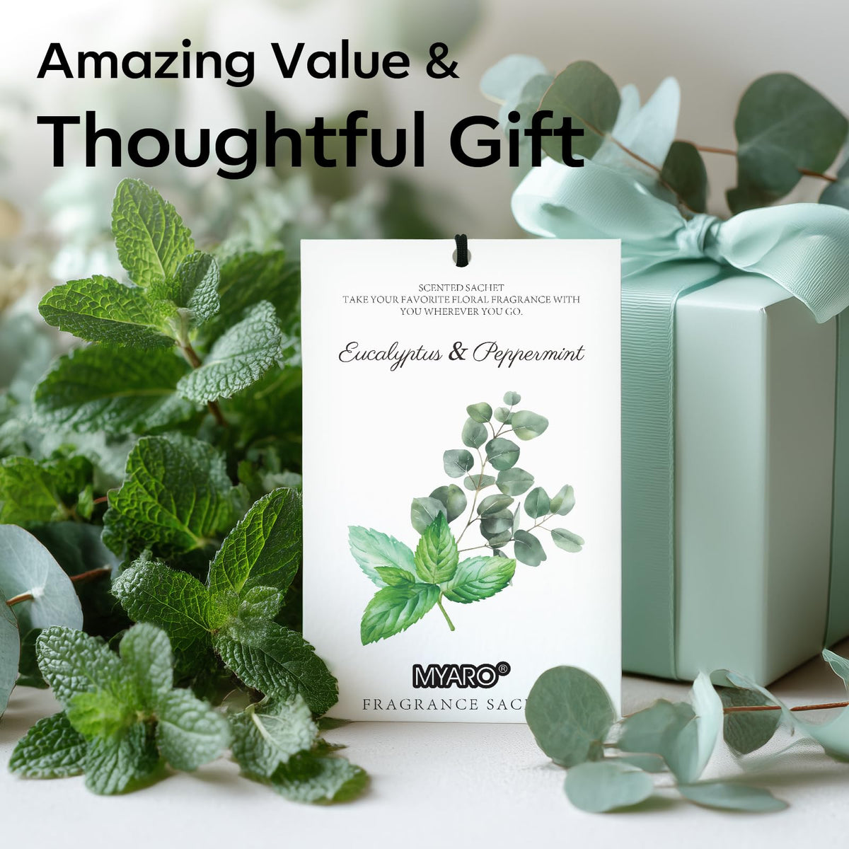 12 Pack Eucalyptus Mint Scented Sachets (12 Count)