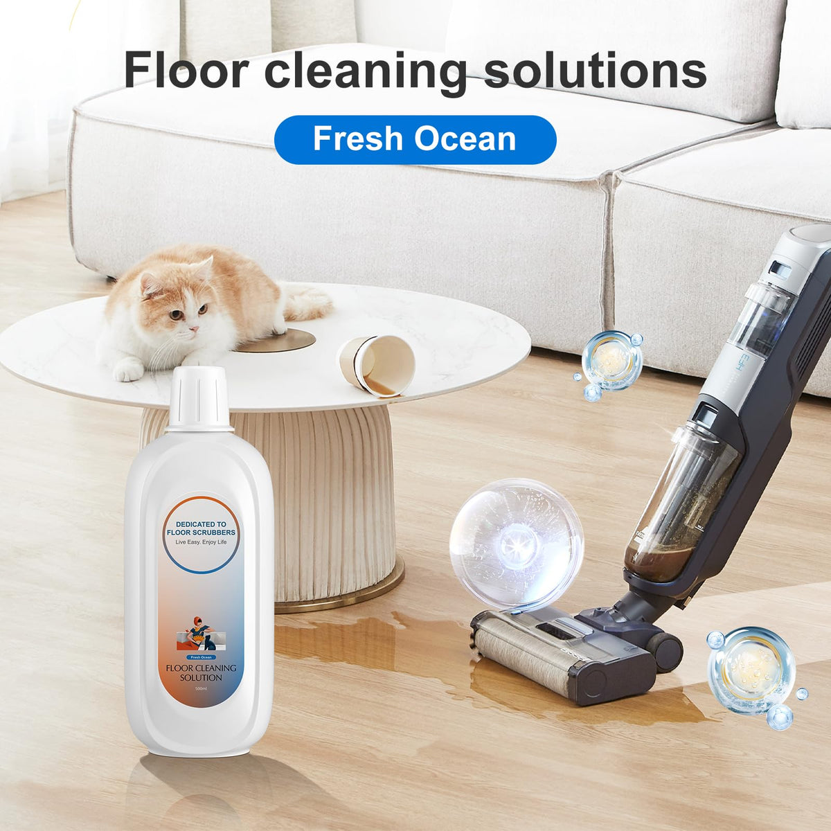 Floor Cleaning Solution Compatible With Tineco (35.27 Fl Oz)