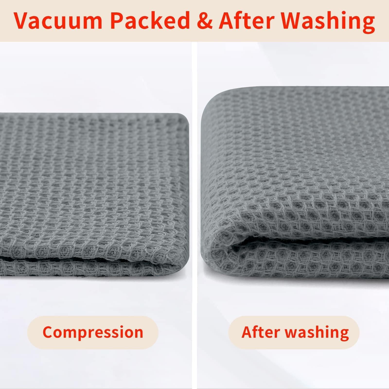 100% Cotton Waffle Weave Kitchen Dish Towels 18 (18 Count)