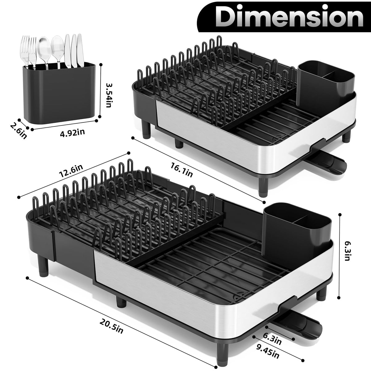 Stainless Steel Dish Drying Rack for Kitchen Counter