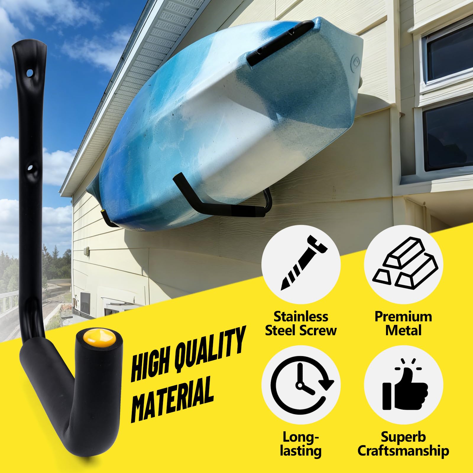 Heavy Duty Garage Storage Hooks (4 Count)