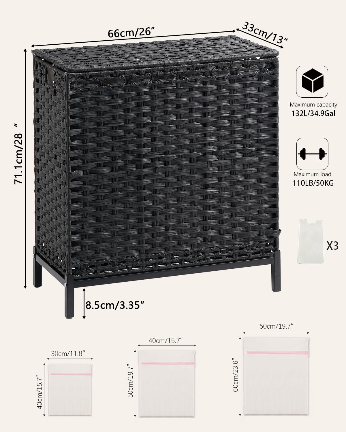 Laundry Hamper with Lid