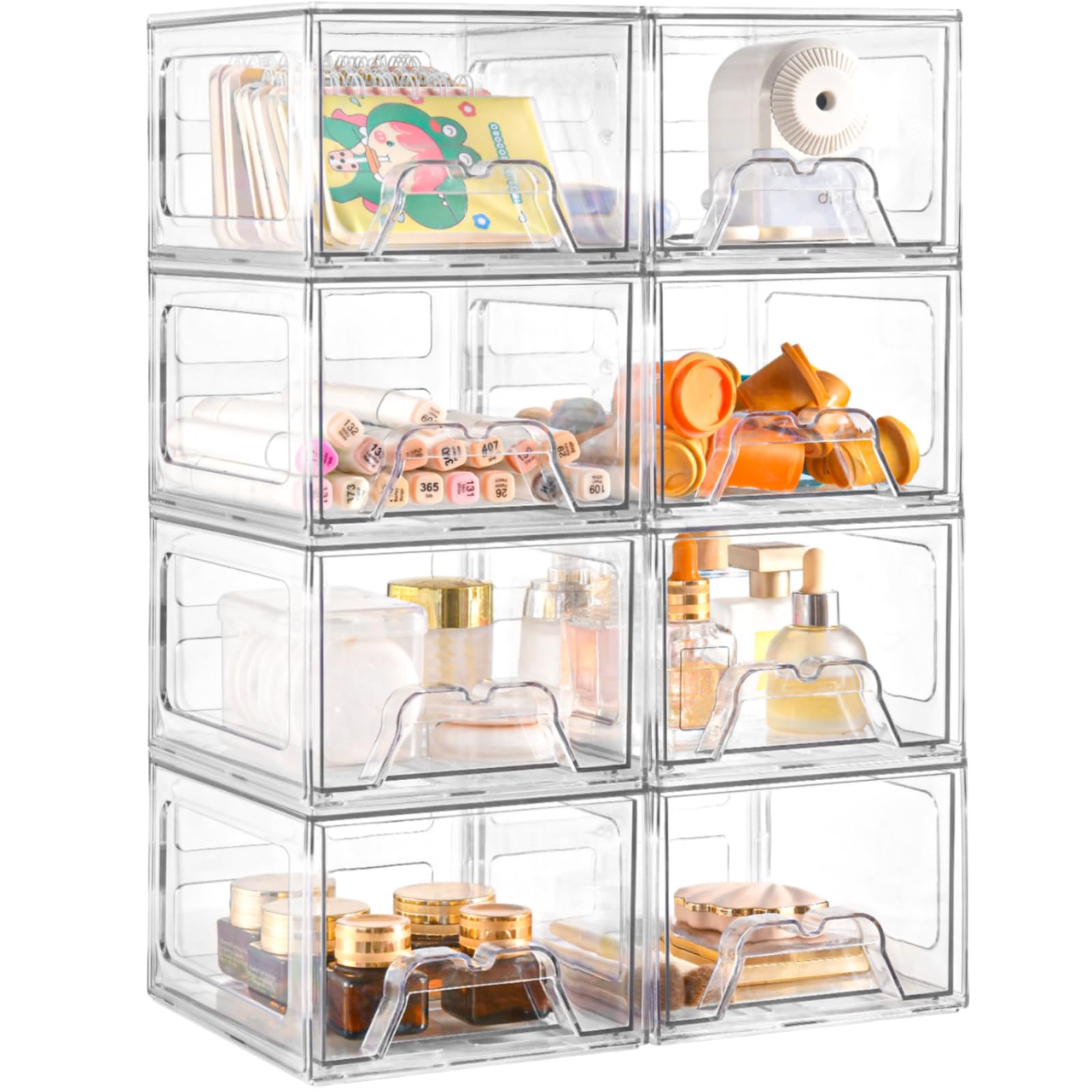 8Pack Acrylic Storage Drawers (8 Count)